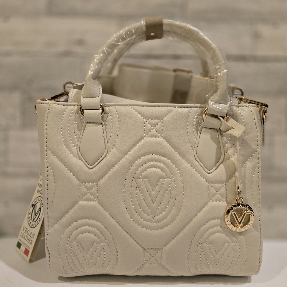 Valentino Orlandi Italy Beige Tote Handbag $299!! NWT